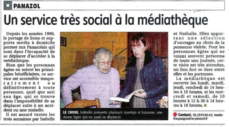 Le populaire 3 février 2016 - portage livres