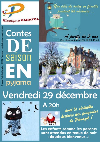 Affiche conte en pyjama